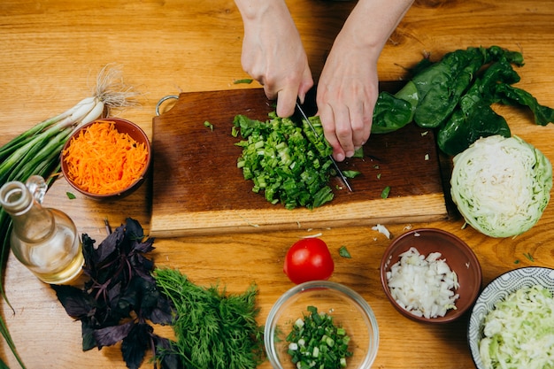 Fotografía de alimentos. Hacer una ensalada de vegetales