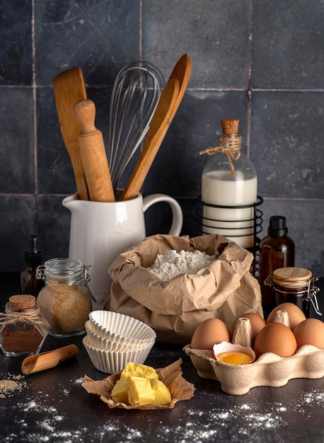 Fotografía de alimentos de materias primas.