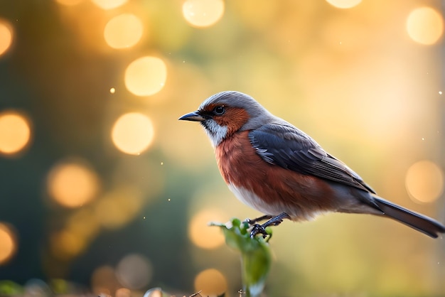 Fotografía de alta calidad de un bokeh detallado de un pájaro.