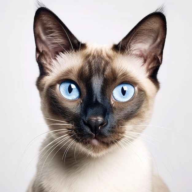 Una fotografía de un animal parado frente a un fondo de color blanco sólido