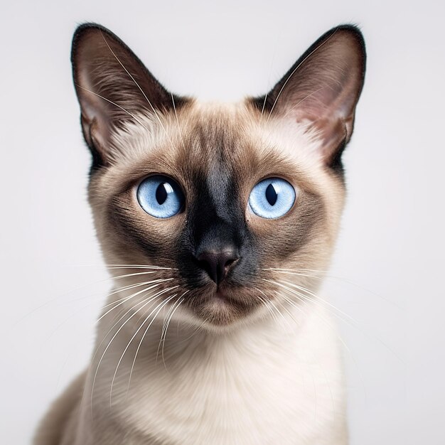 Una fotografía de un animal parado frente a un fondo de color blanco sólido