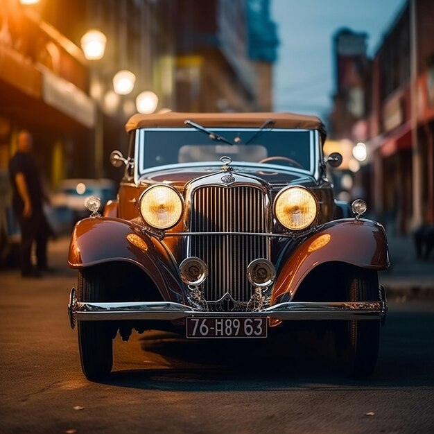 Fotografia antiga de carro modelo Rolls Royce