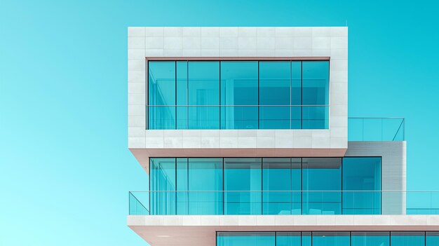 Una fotografía de arquitectura minimalista con una elegante IA generativa