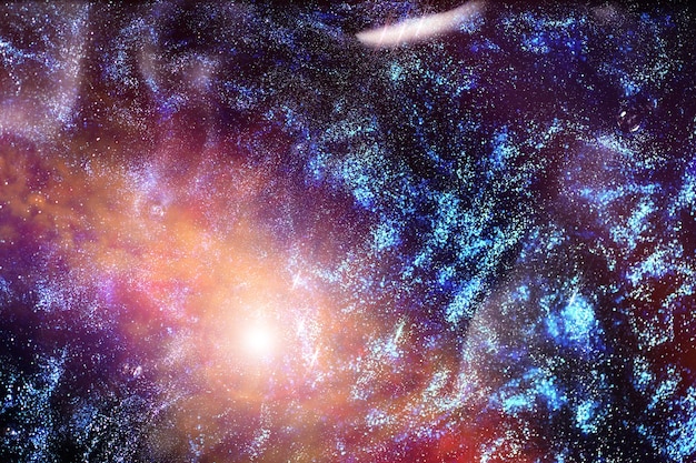 Fotografia astronômica do universo em uma galáxia distante com nebulosas e estrelas