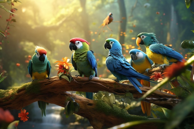 Fotografía de aves exóticas en su hábitat natural