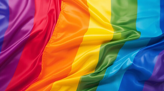 Foto fotografía de una bandera del orgullo lgbtq