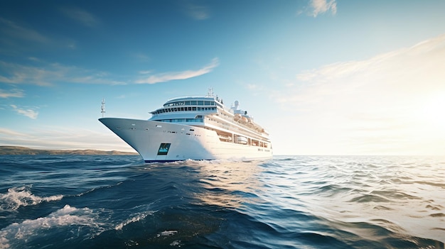 Foto fotografía de un barco en el mar