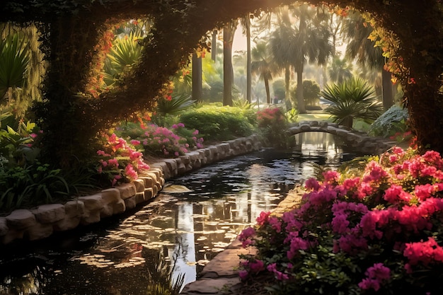 Fotografía de belleza botánica de los jardines de Leu