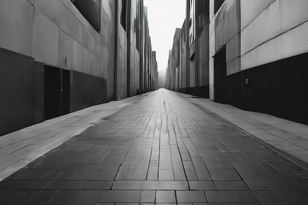 fotografía en blanco y negro de una ciudad modernafoto en blanco y negro de una ciudad modernacalle moderna vacía en b