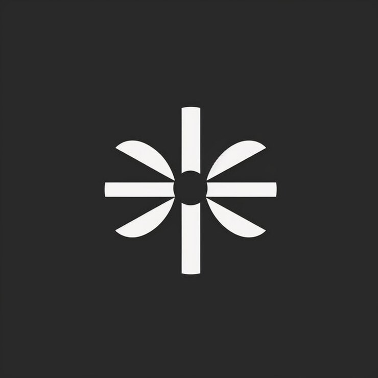 Foto una fotografía en blanco y negro de un logotipo con una cruz.