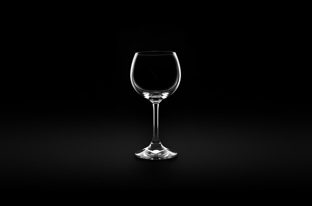 Foto fotografía en blanco y negro de un producto de vidrio de vino como fotografía