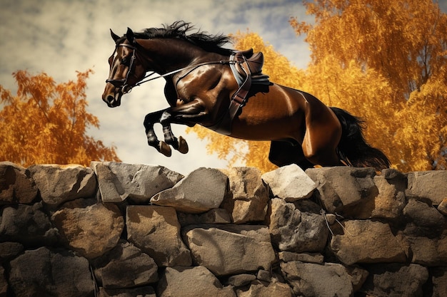 Foto fotografía en blanco y negro que captura la fuerza y la belleza de un caballo