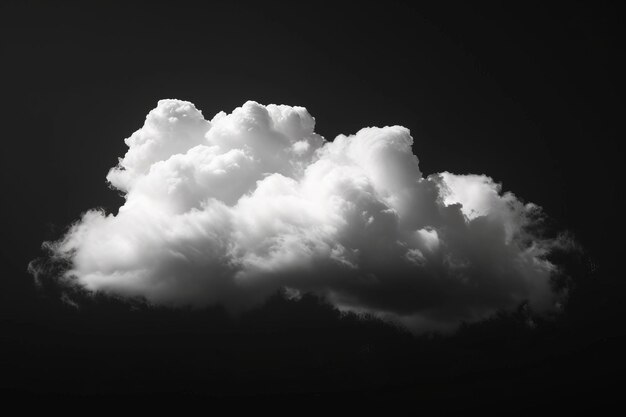 Fotografía en blanco y negro de una sola nube