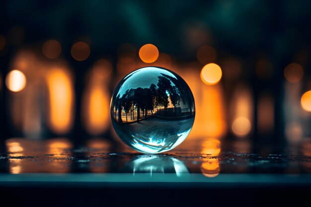 fotografía de bola de vidrio esfera de vidrio orbe lente de cristal bola espejo bolas de cristal bola de agua gota