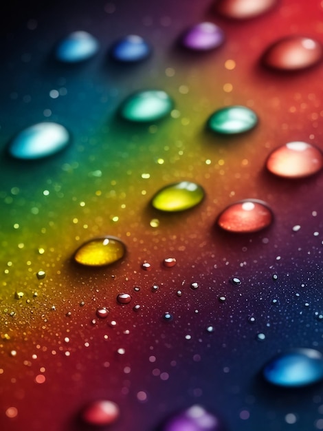Foto fotografía de burbujas de aceite en agua con fondo colorido