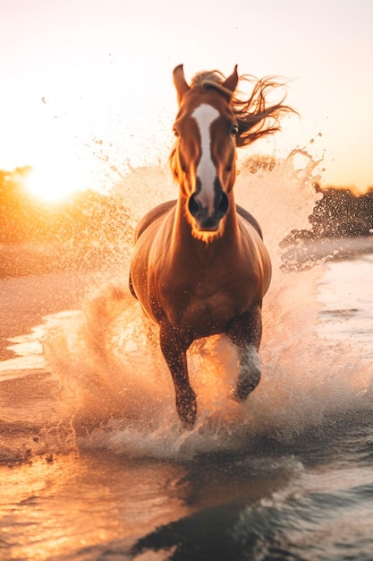 Foto fotografía de un caballo