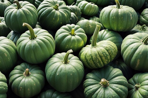 Fotografía de calabaza verde aislada en caminos de recorte de fondo blanco