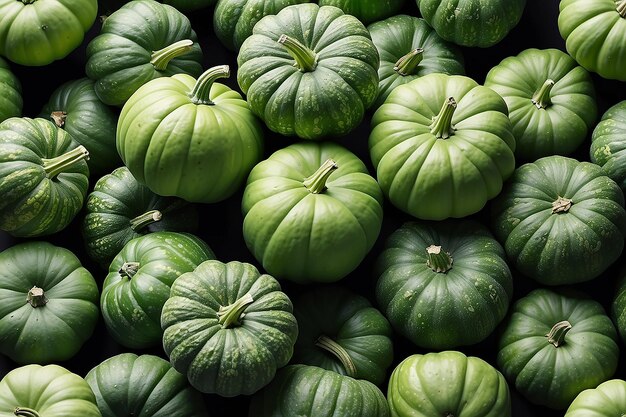 Fotografía de calabaza verde aislada en caminos de recorte de fondo blanco