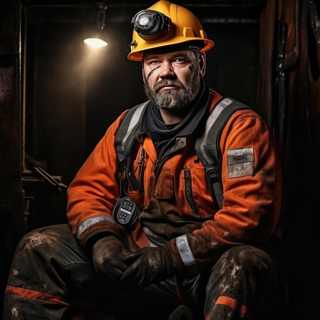 La fotografía captura la esencia de la profesión de minero