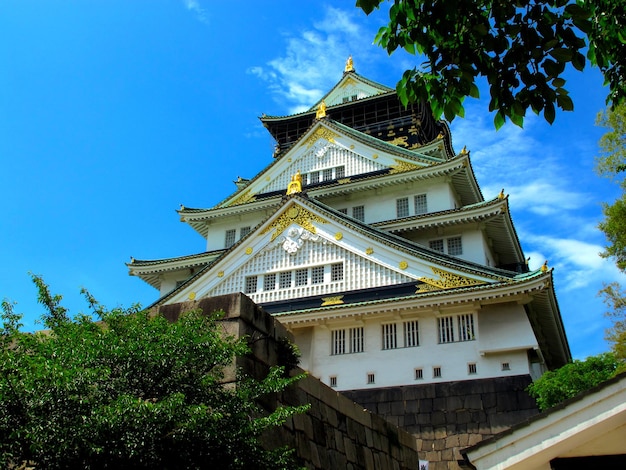 Fotografía del castillo de Osaka en Osaka Japón Paisaje del hito de la historia japonesa