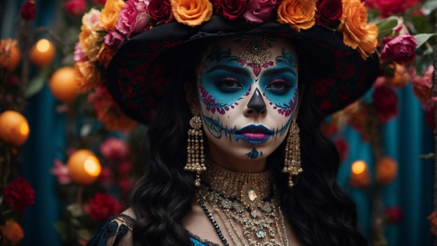 Fotografía La Catrina Contemporánea Generada por IA