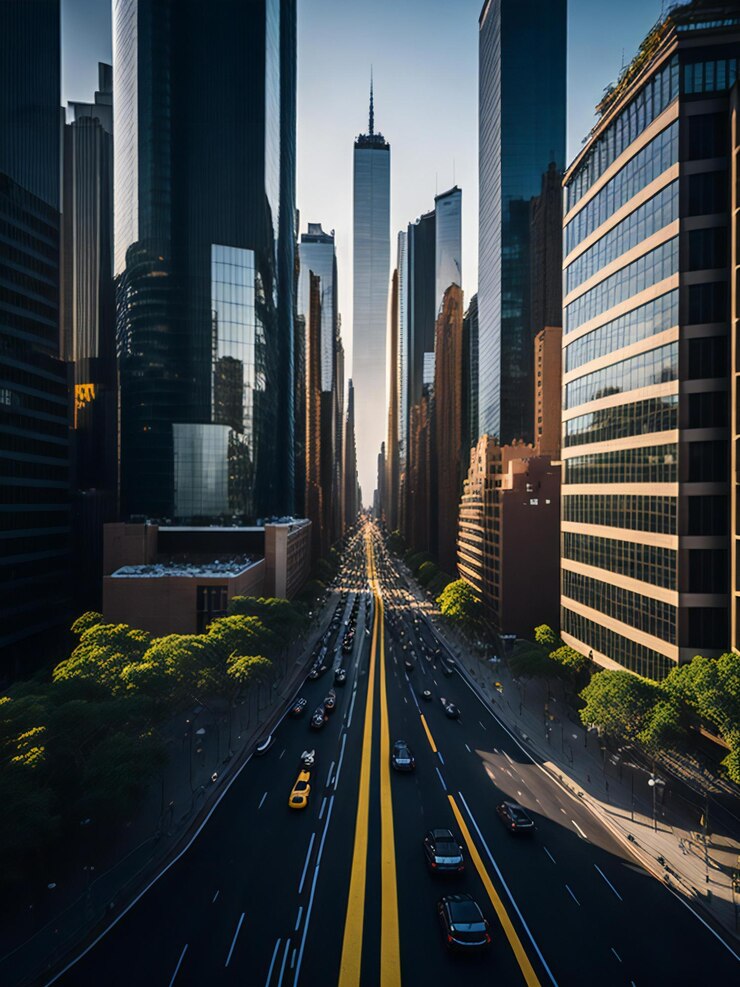 Una fotografía cautivadora que muestra una extensa carretera de asfalto