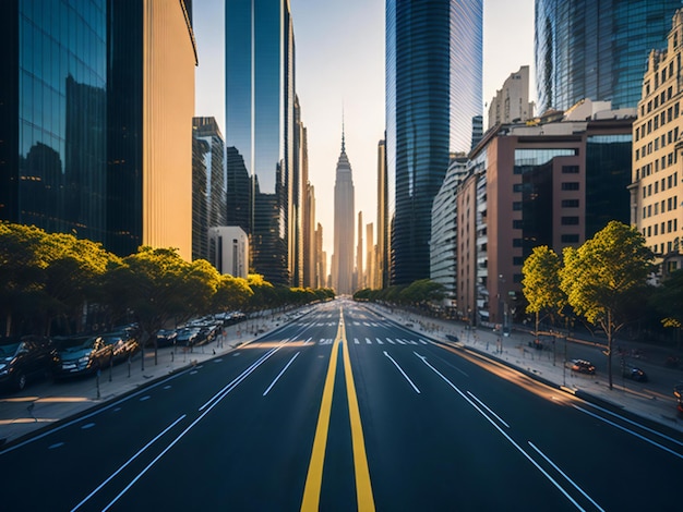 Una fotografía cautivadora que muestra una extensa carretera de asfalto