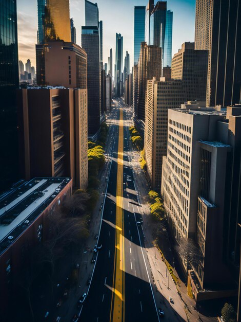 Una fotografía cautivadora que muestra una extensa carretera de asfalto