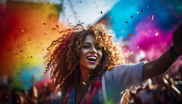 Fotografía de celebración del día internacional del orgullo del festival.