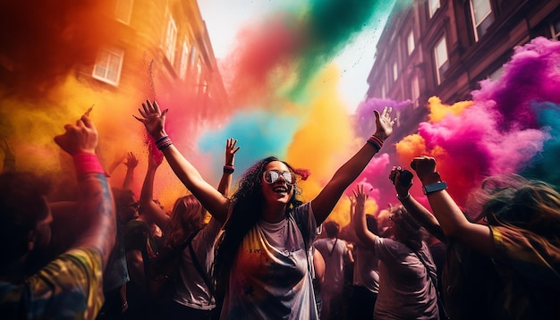 Fotografía de celebración del día internacional del orgullo del festival.