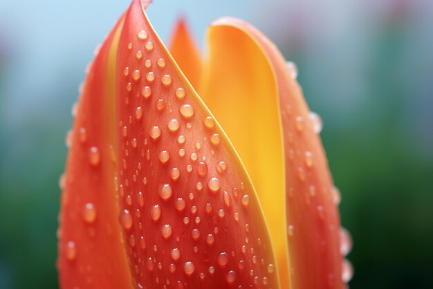 Fotografía de cerca de los estambres de tulipán con fondo de enfoque suave