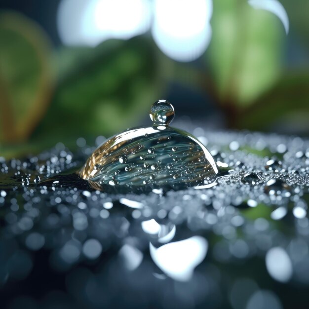 fotografía de cerca tomada de gotas de agua vista de cerca de calidad ultra hgih