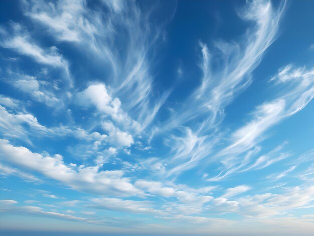 Fotografía cielo con nubes delgadas día soleado de alta calidad