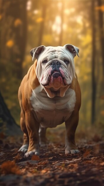 Foto fotografía cinematográfica de bulldog