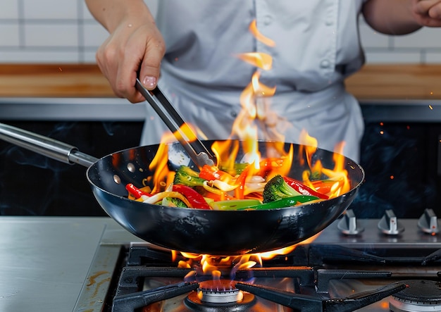 fotografía de un cocinero profesional