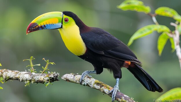 Fotografía de las coloridas especies de aves