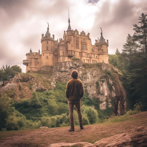 fotografia com um castelo