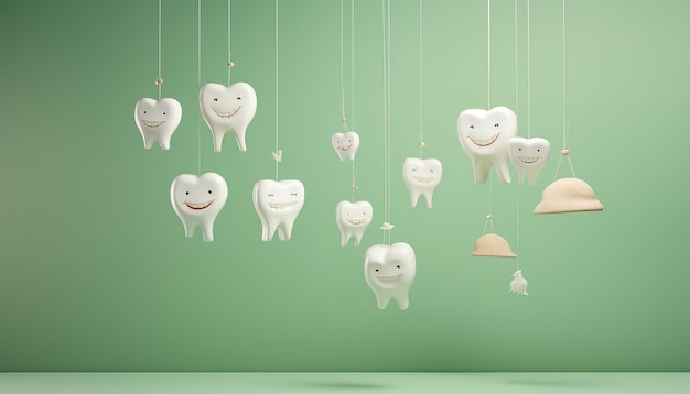 Fotografía comercial dental minimalista y creativa para publicidad.