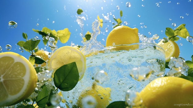 Fotografía comercial Un vaso de limonada