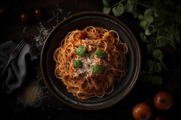 Fotografía De Comida Deliciosa Espagueti