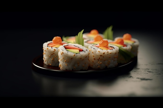 Fotografía de comida de sushi