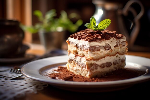 Foto fotografía de comida tiramisu