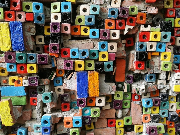 Fotografía completa de los bloques de colores