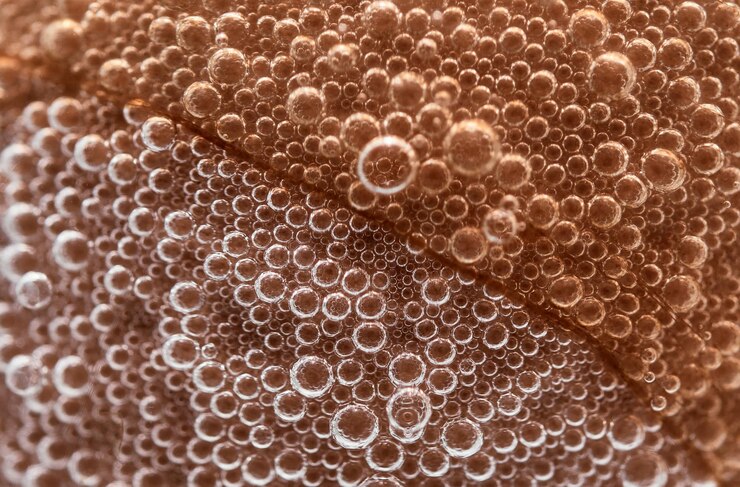 Foto fotografía completa de burbujas bajo el agua