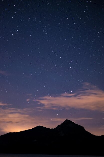 Foto fotografía completa del campo de estrellas por la noche