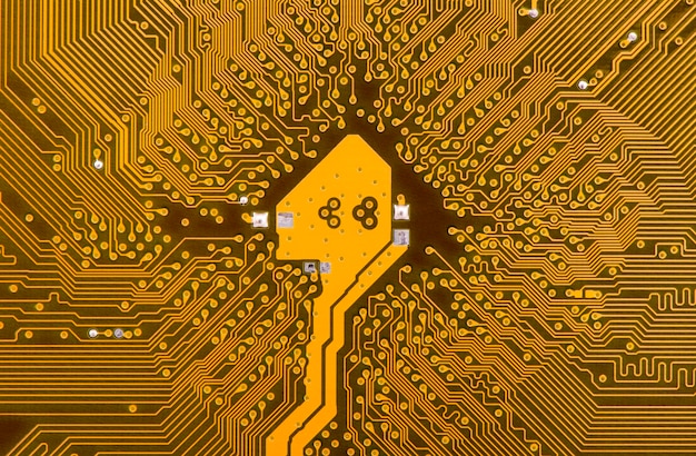 Fotografía completa del chip de la computadora