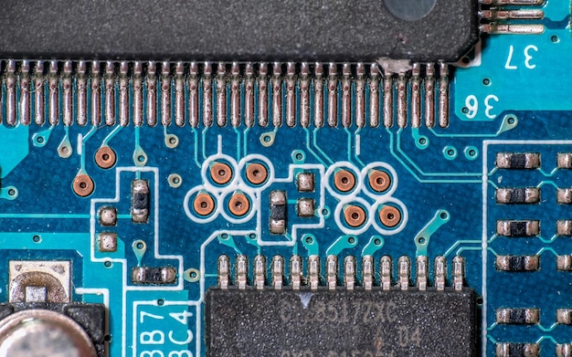 Fotografía completa del chip de la computadora