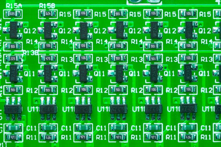 Foto fotografía completa del circuito de la computadora
