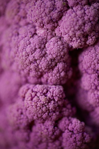 Fotografía completa de la coliflor púrpura