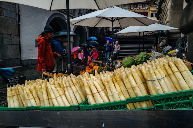 Foto fotografía completa de la comida para la venta